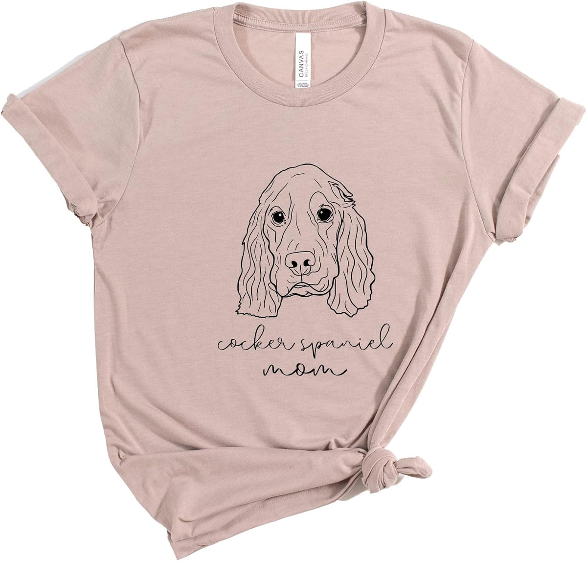 Verita Culture Cocker Spaniel Mama Graphic T-Shirt Women Dog Mom Owner Gift T-Shirt New Puppy Adoption T Shirt White - As