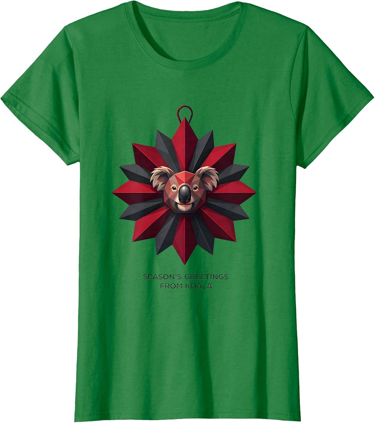 Women's Season's Greetings From Koala Funny Koala Lover Christmas T-Shirt - Kelly Green