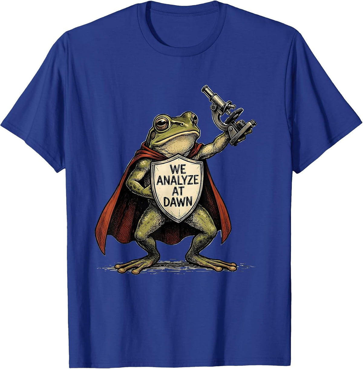 Men's We Analyze At Dawn Funny Teacher Frog Back To School T-Shirt - Royal Blue