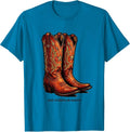 She Stomps In Boots Nashville Women Design T-Shirt - Sapphire Blue