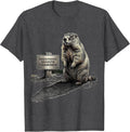 Men's Registered Shadow Examiner Vintage Groundhog Day Humor T-Shirt - Dark Heather Grey