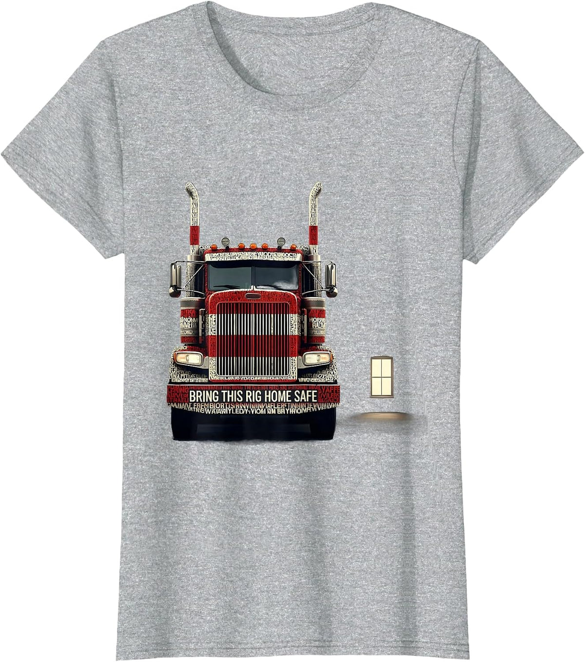 Bring This Rig Home Safe Patriotic Semi Truck Driver Trucker T-Shirt - Heather Grey