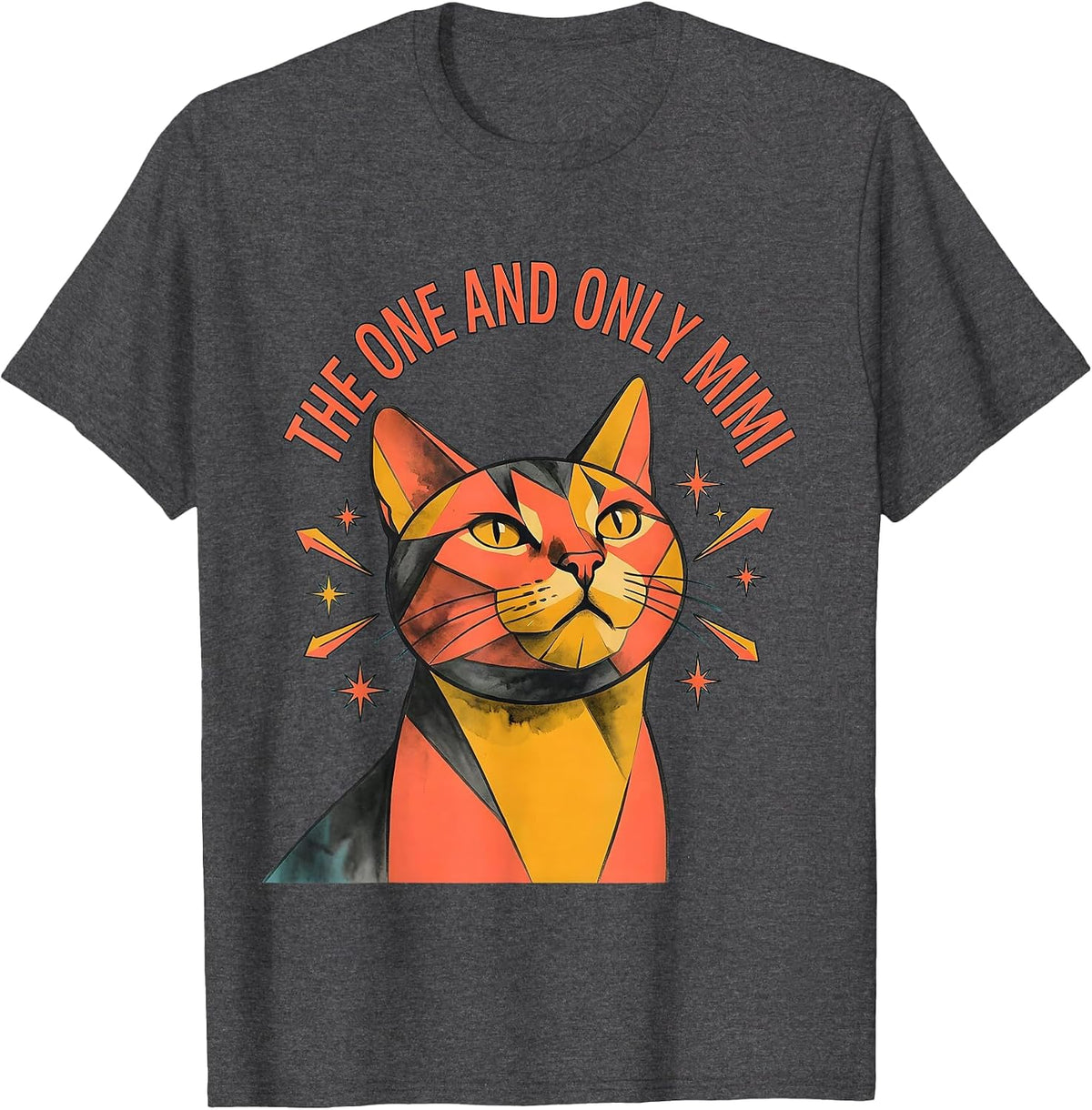 Men's The One and Only Mimi Grandma Gift Design T-Shirt - Dark Heather Grey
