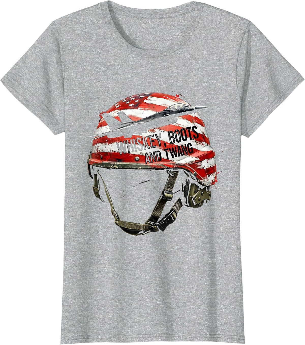 Whiskey Boots and Twang 90s Country Design T-Shirt - Heather Grey