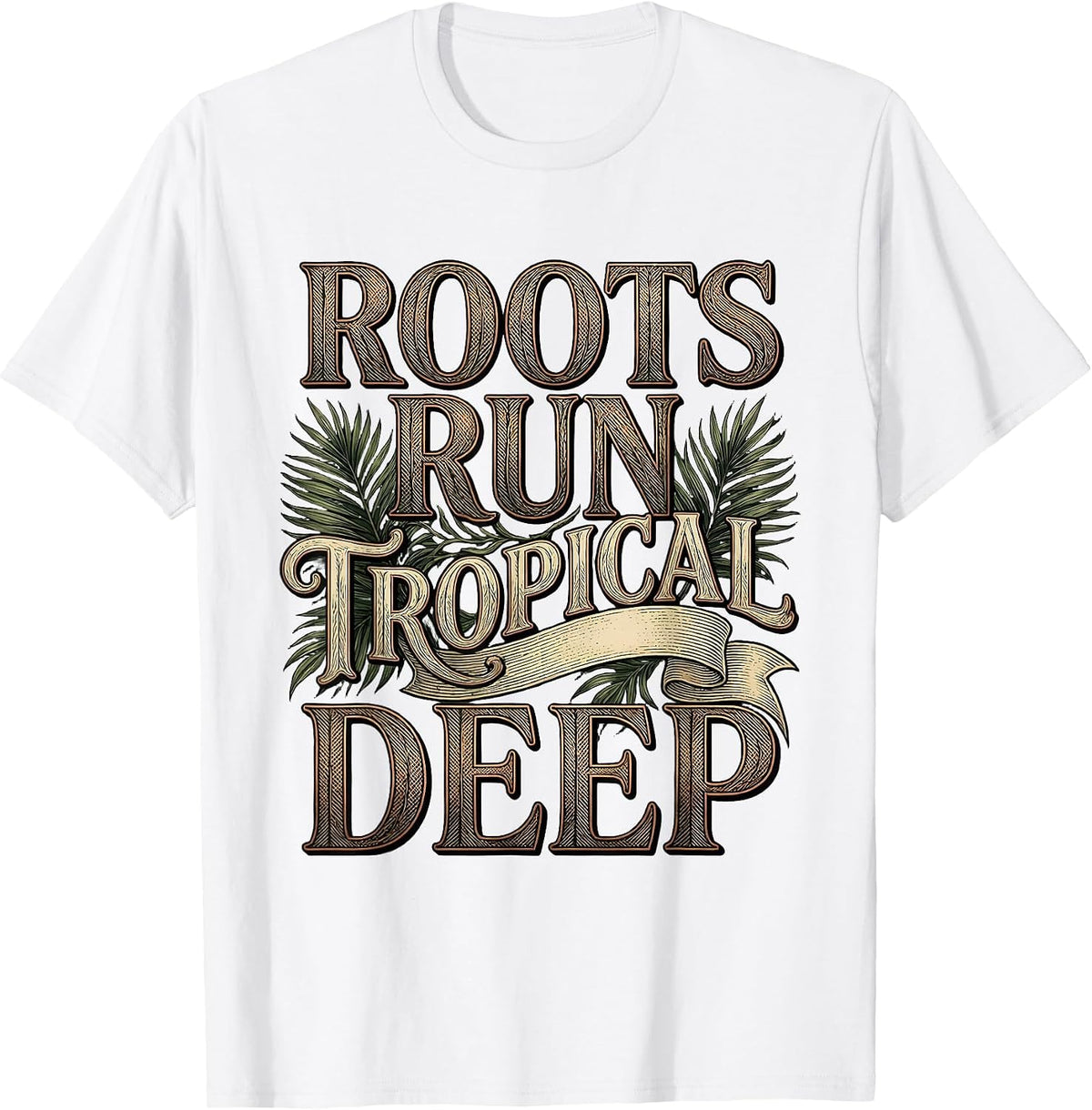 Men's Tropical Heritage Strong Merengue Dancers Design T-Shirt - White