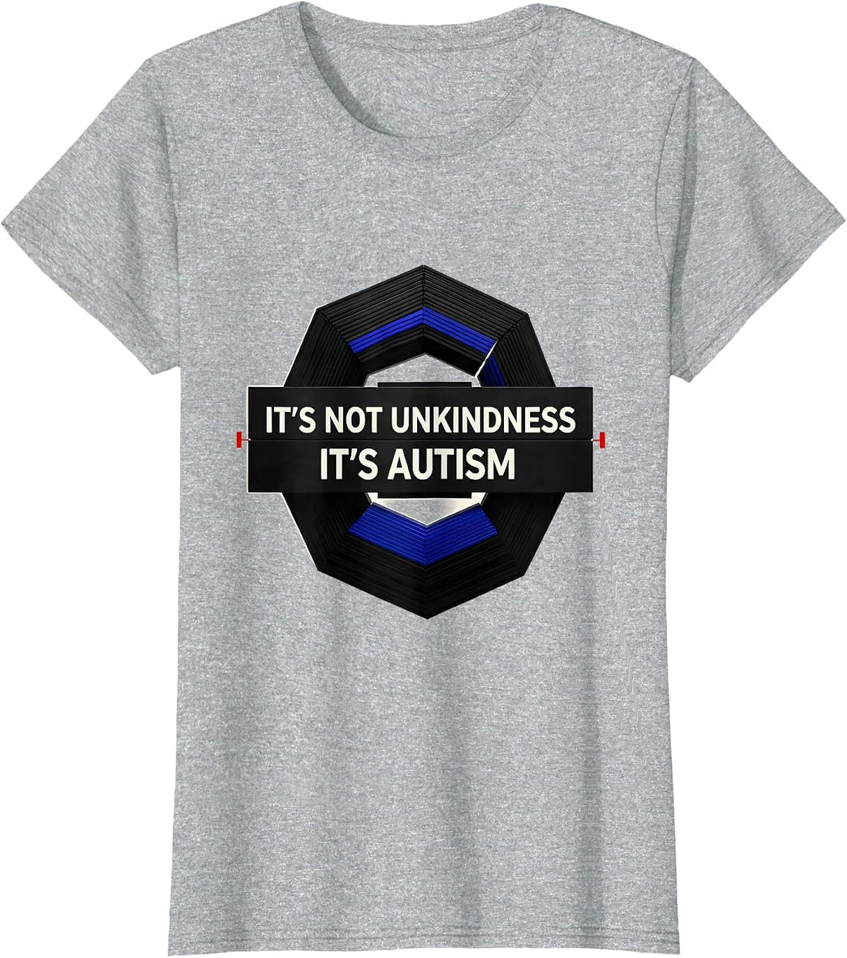 It's Not Unkindness It's Autism Geometric Neurodiversity T-Shirt - Heather Grey