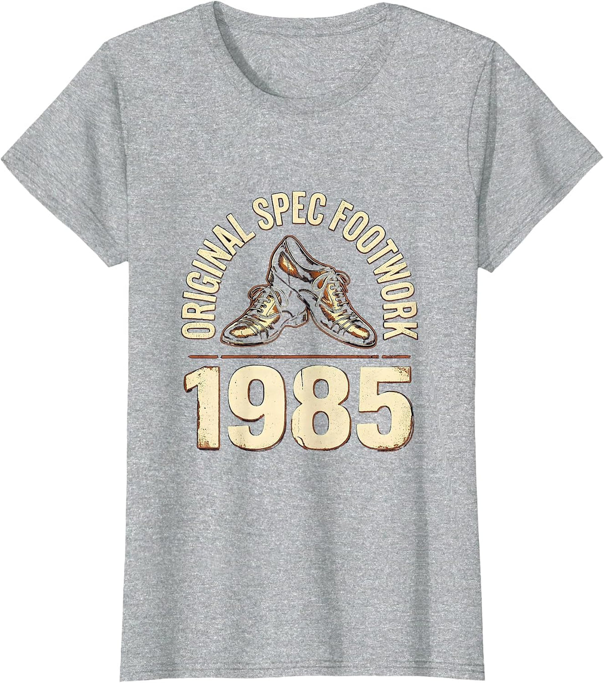 Original Spec Footwork, 1985 Vintage Retro Funny 80s T-Shirt - Heather Grey