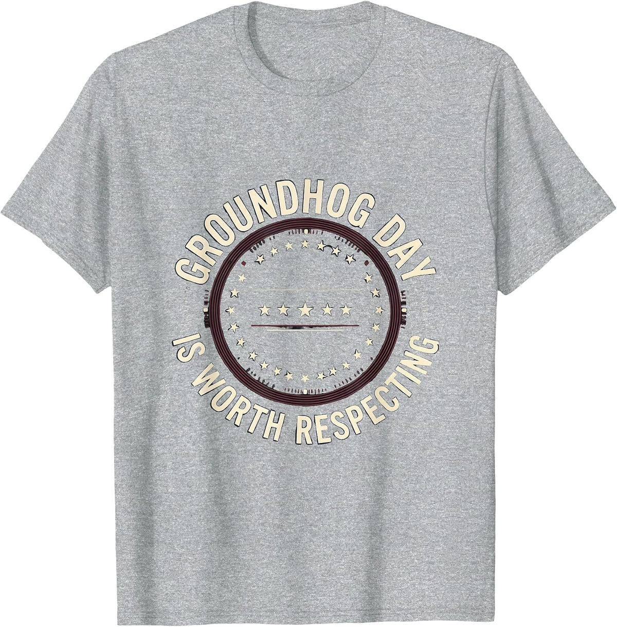 Men's Groundhog Day Is Worth Respecting Funny Vintage Humor T-Shirt - Heather Grey