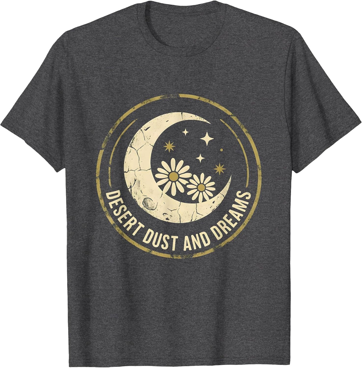 Desert Dust and Dreams Cowgirl Design T-Shirt - Dark Heather Grey