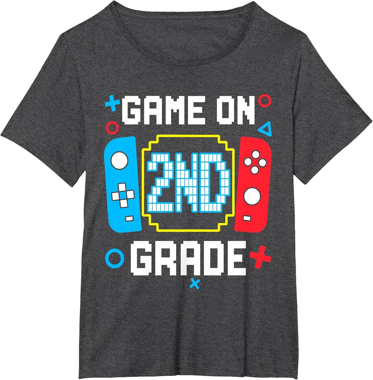 2nd Grade for Boys Back to School First Day of Second Grade T-Shirt - Dark Heather Grey