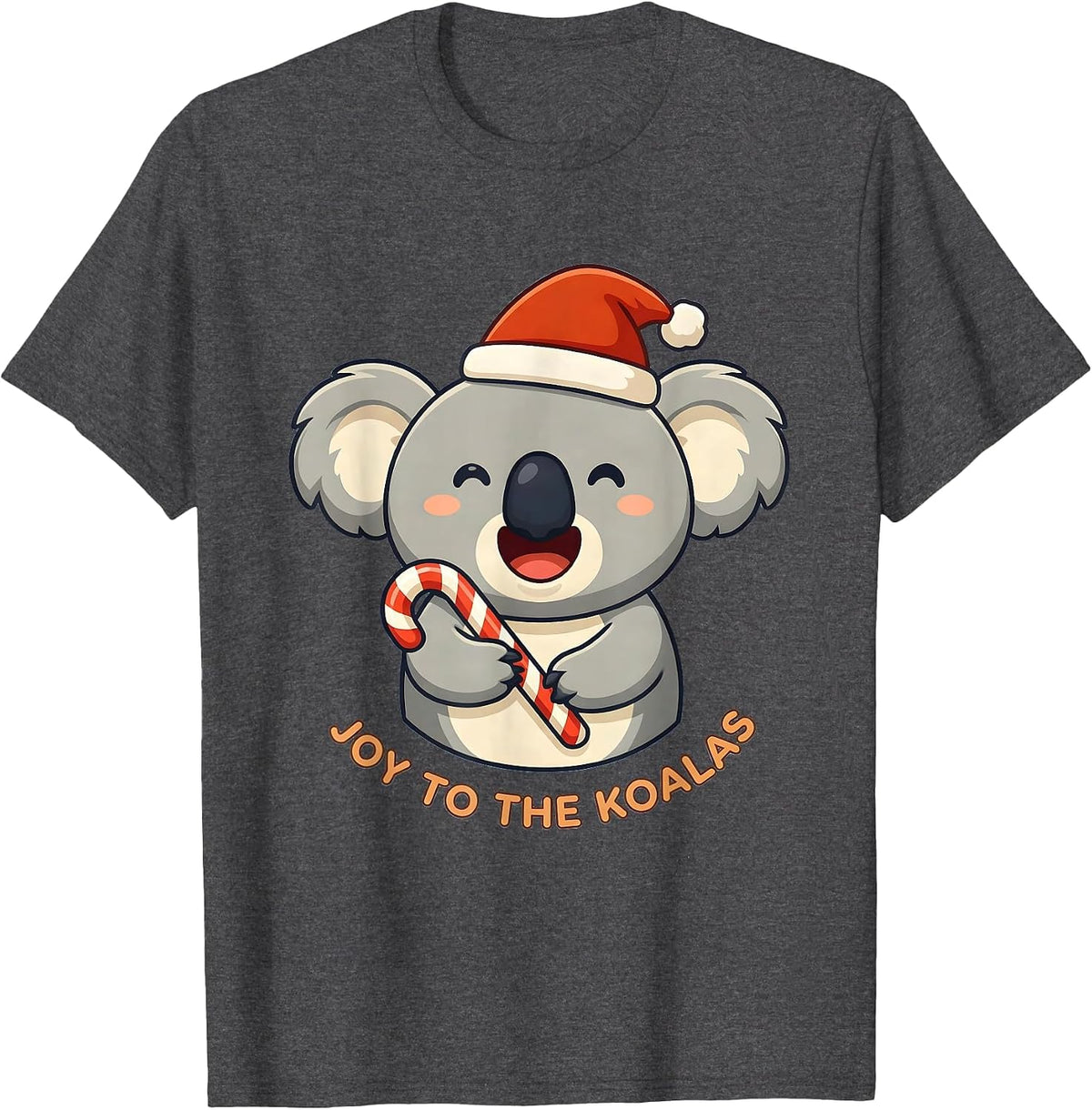 Men's Joy To The Koalas Cute Kawaii Koala Lover Christmas Pun T-Shirt - Dark Heather Grey
