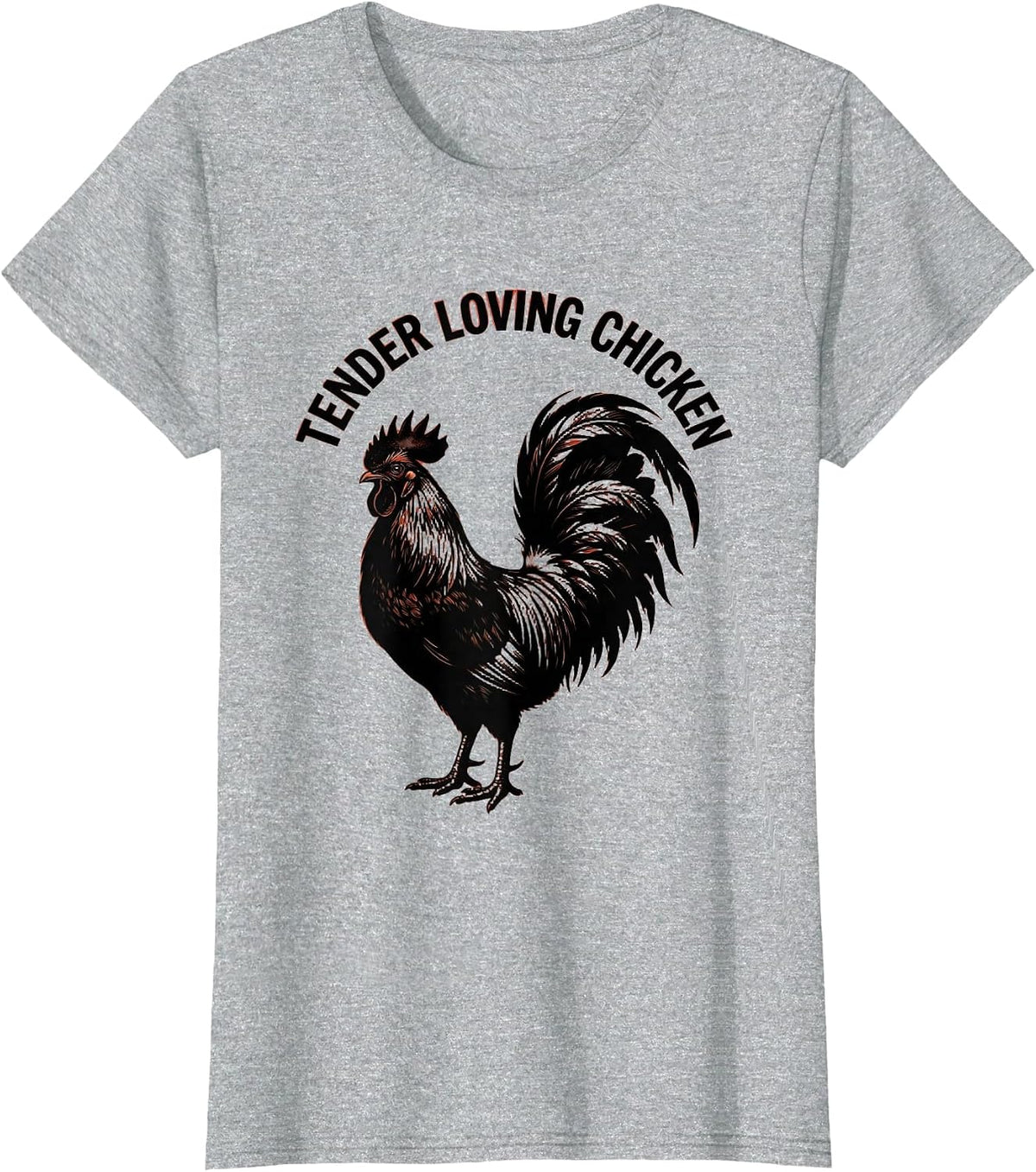 Tender Loving Chicken Funny Poultry Design T-Shirt - Heather Grey