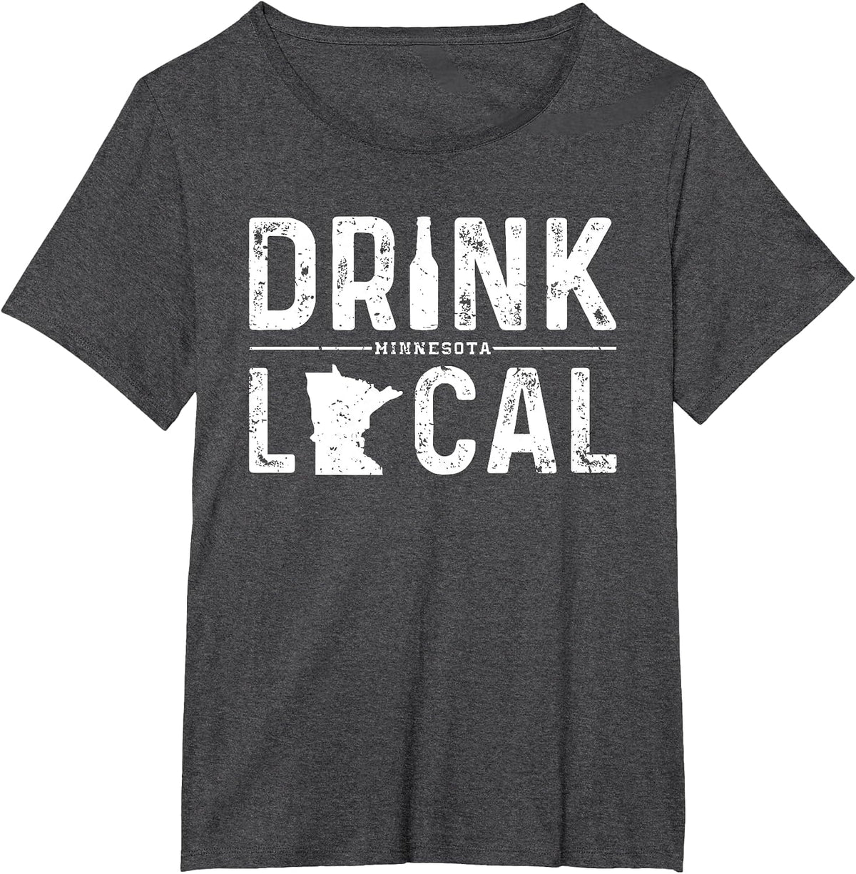 Minnesota Drink Local Shirt MN Brewmaster Minnesota Beer T-Shirt - Dark Heather Grey