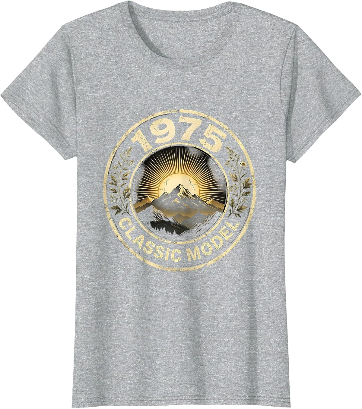 Classic 1975 Vintage Birth Year Retro Design T-Shirt - Heather Grey
