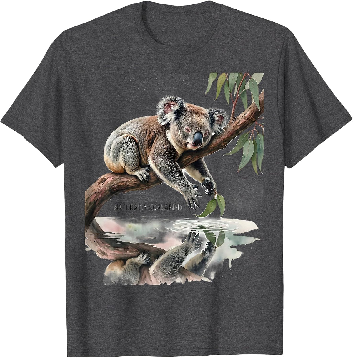 Naturally Koalafied Cute Koala Lover Pun Humor Gift T-Shirt - Dark Heather Grey