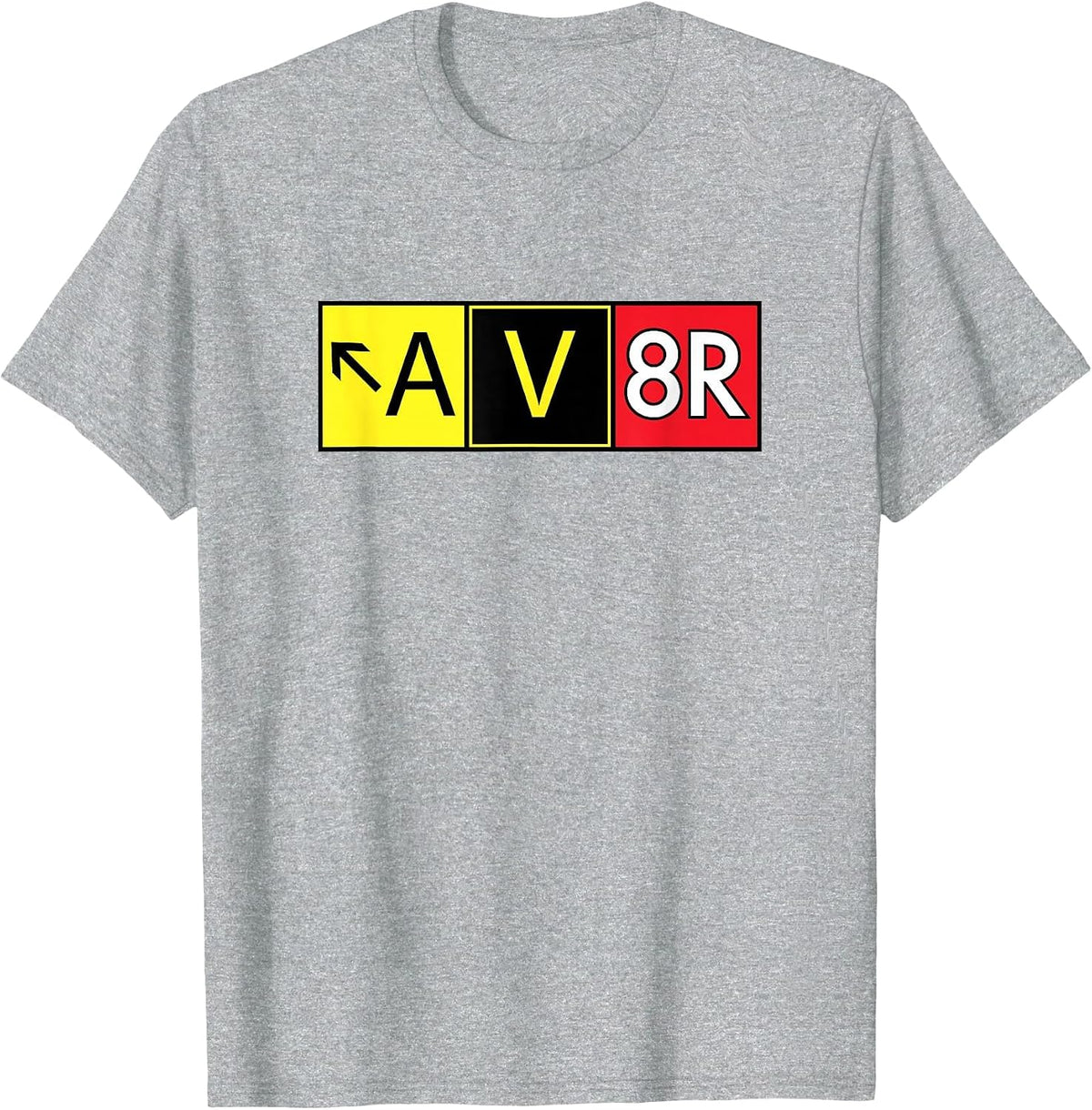 Pilot AV8R Taxiway Sign T-Shirt - Heather Grey