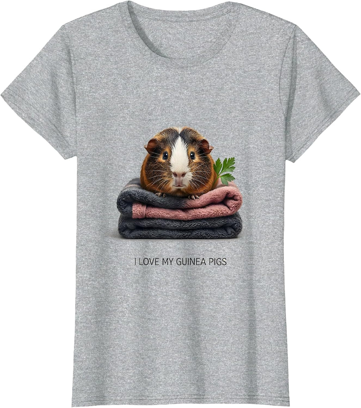 I Love My Guinea Pigs Funny Pig Lover Guinea Pig Enthusiast T-Shirt - Heather Grey