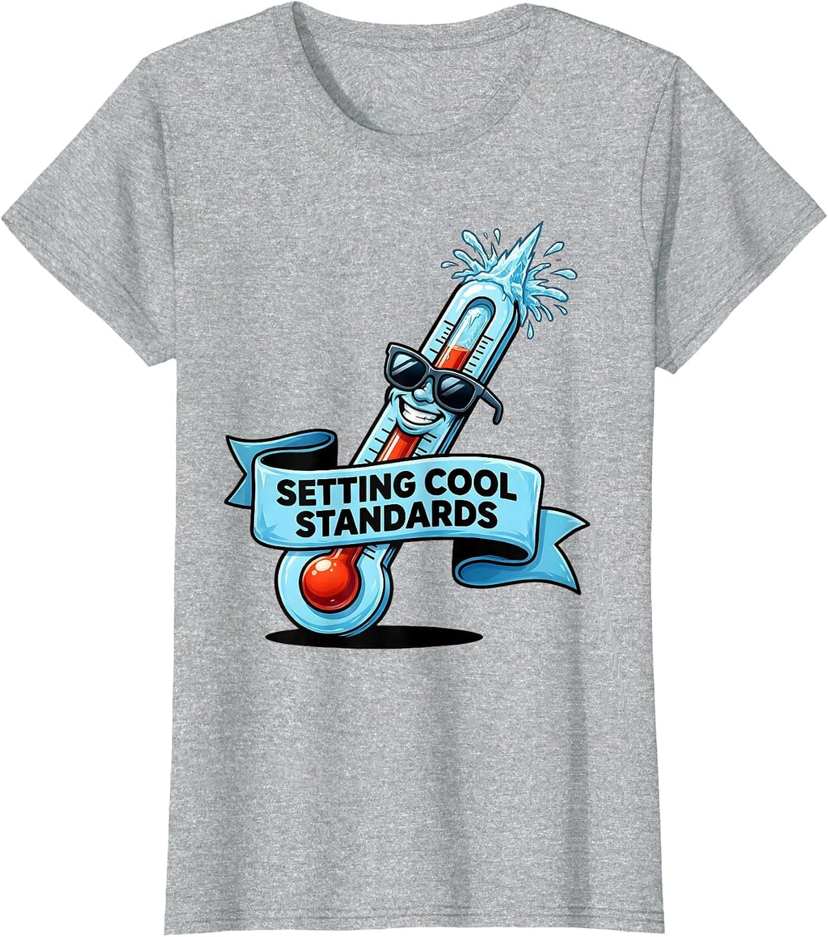 Setting Cool Standards Graphic Design T-Shirt - Heather Grey