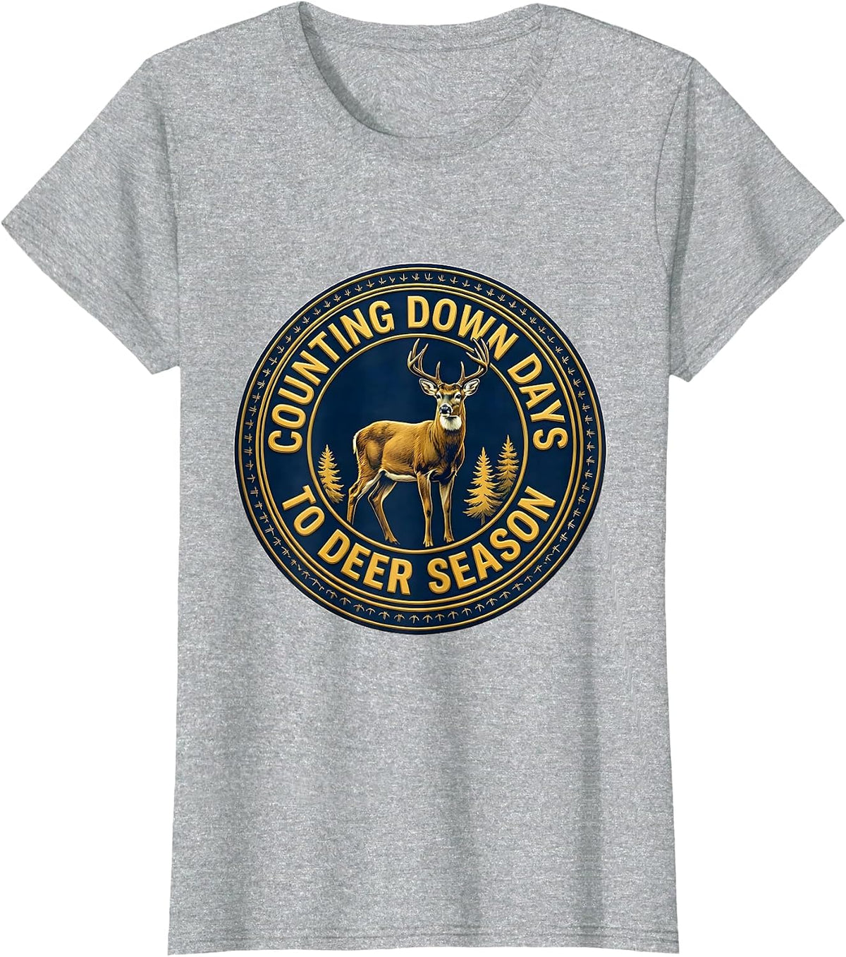 Women's Counting Down Days To Deer Season Funny Hunting Youth T-Shirt - Heather Grey