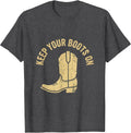 Men's Keep Your Boots On Cowboy Western Design T-Shirt - Dark Heather Grey