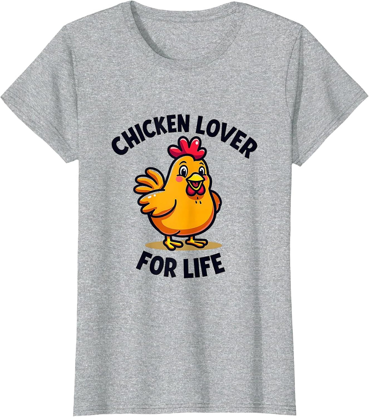 Chicken Lover For Life Poultry Fan Design T-Shirt - Heather Grey