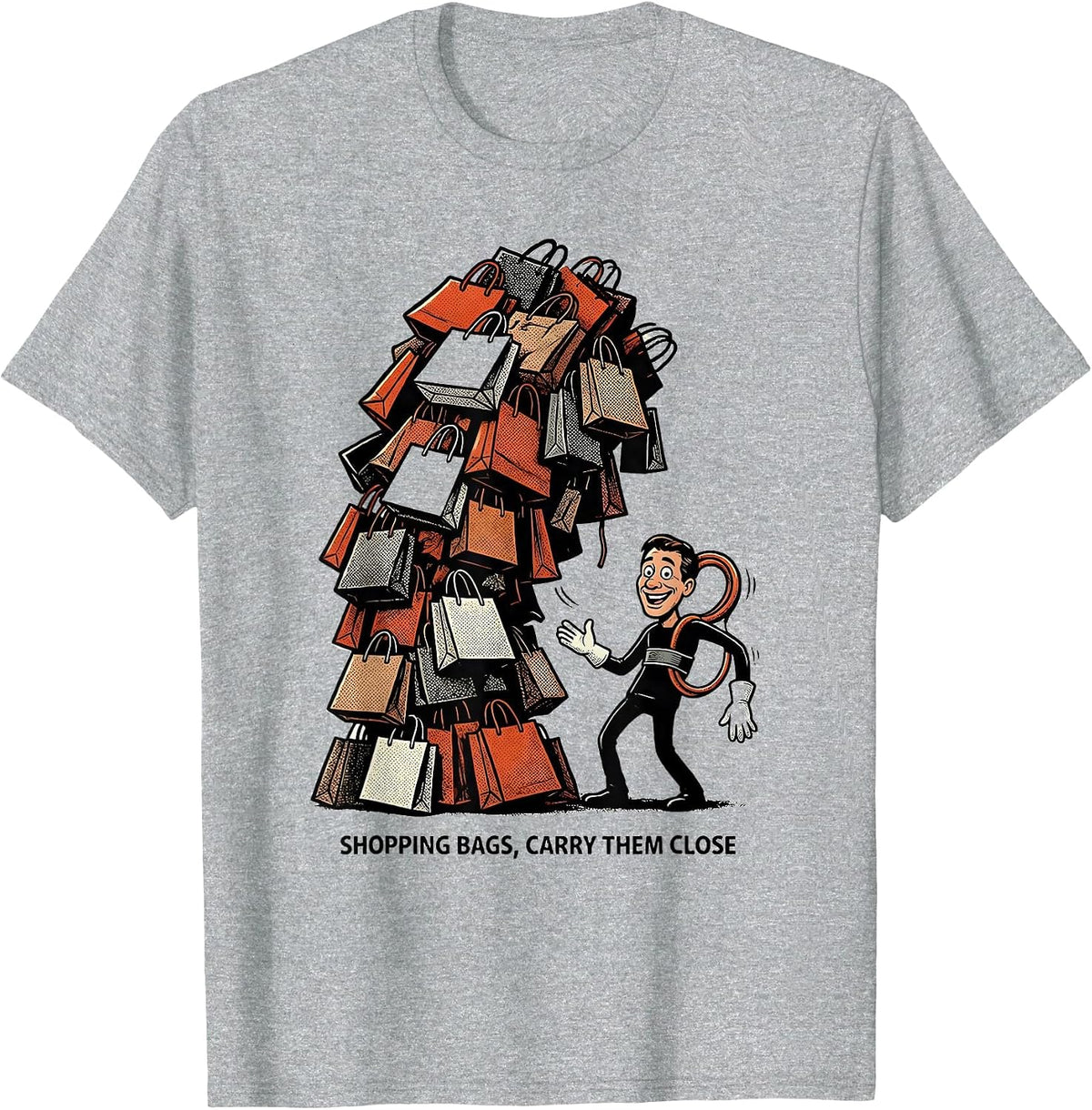 Men's Shopping Bags, Carry Them Close Funny Physical Therapist T-Shirt - Heather Grey