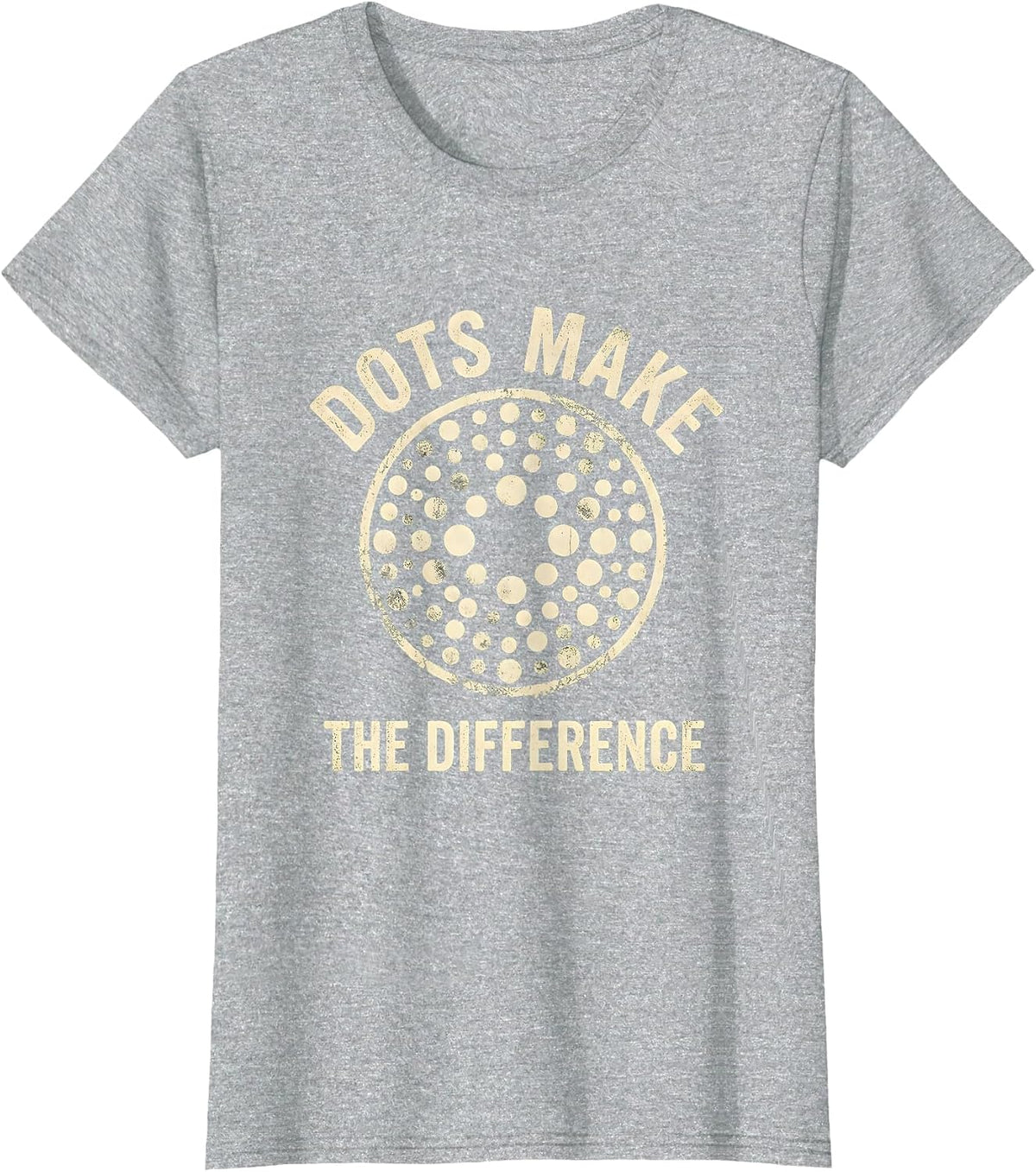 Dots Make The Difference Graphic Design T-Shirt - Heather Grey