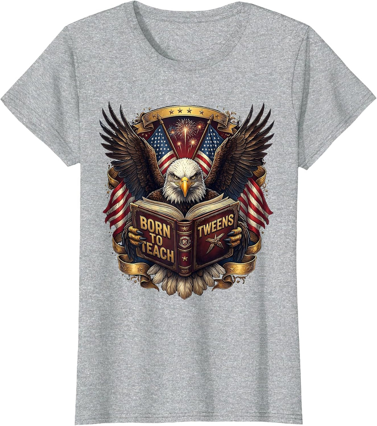 Born to Teach Tweens Middle School Teacher T-Shirt - Heather Grey