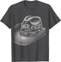 Men's Cowgirl At Heart Always Western Women Design T-Shirt - Dark Heather Grey