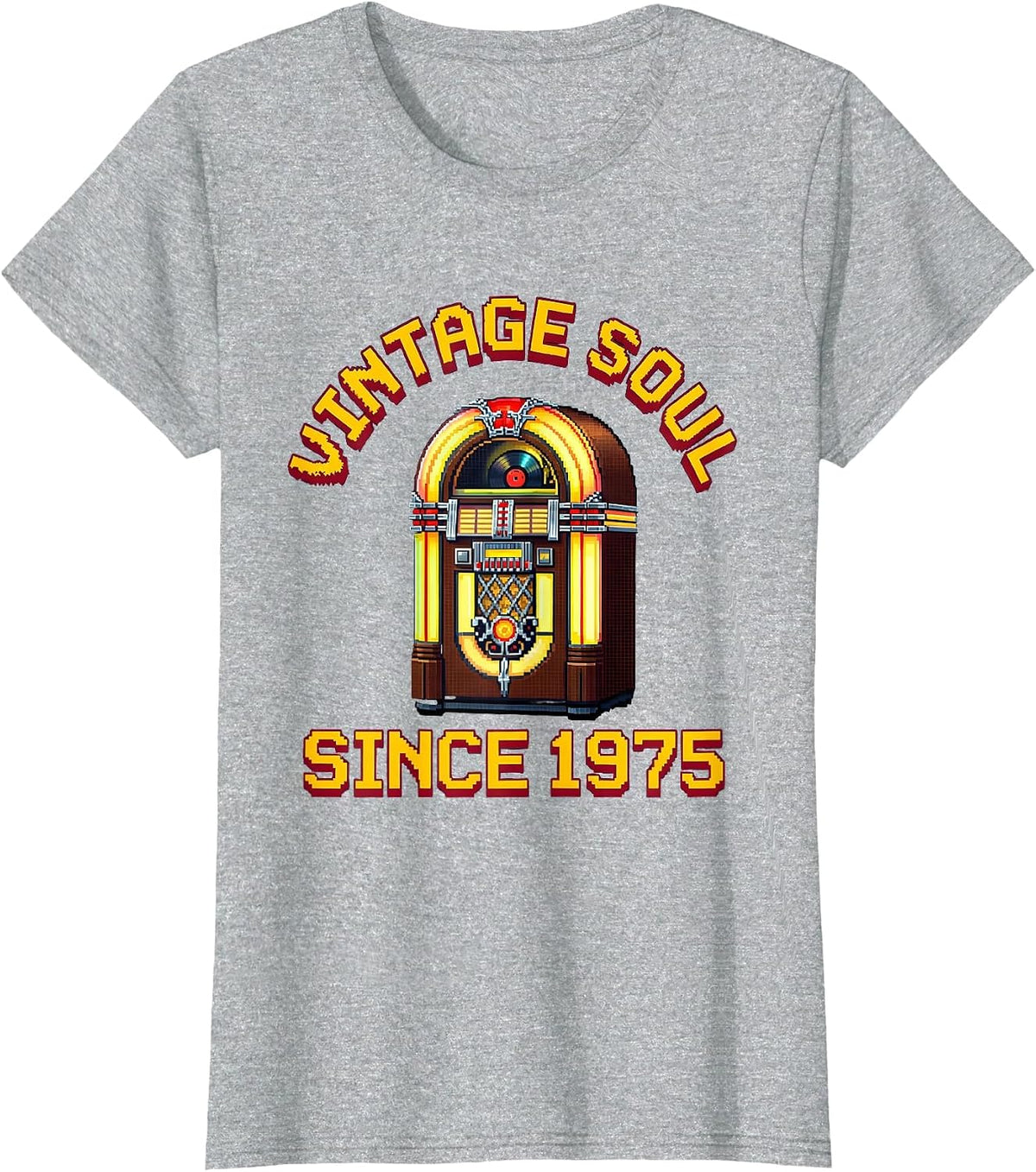 Vintage Soul Since 1975 Classic Retro Design T-Shirt - Heather Grey