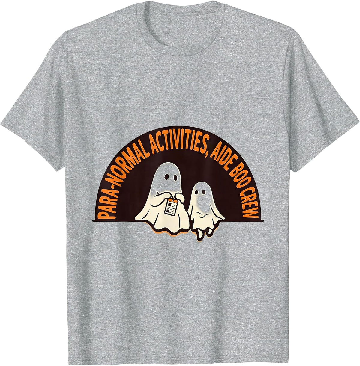 Men's Para-Normal Activities Aide Boo Crew SpEd Teacher Halloween T-Shirt - Heather Grey