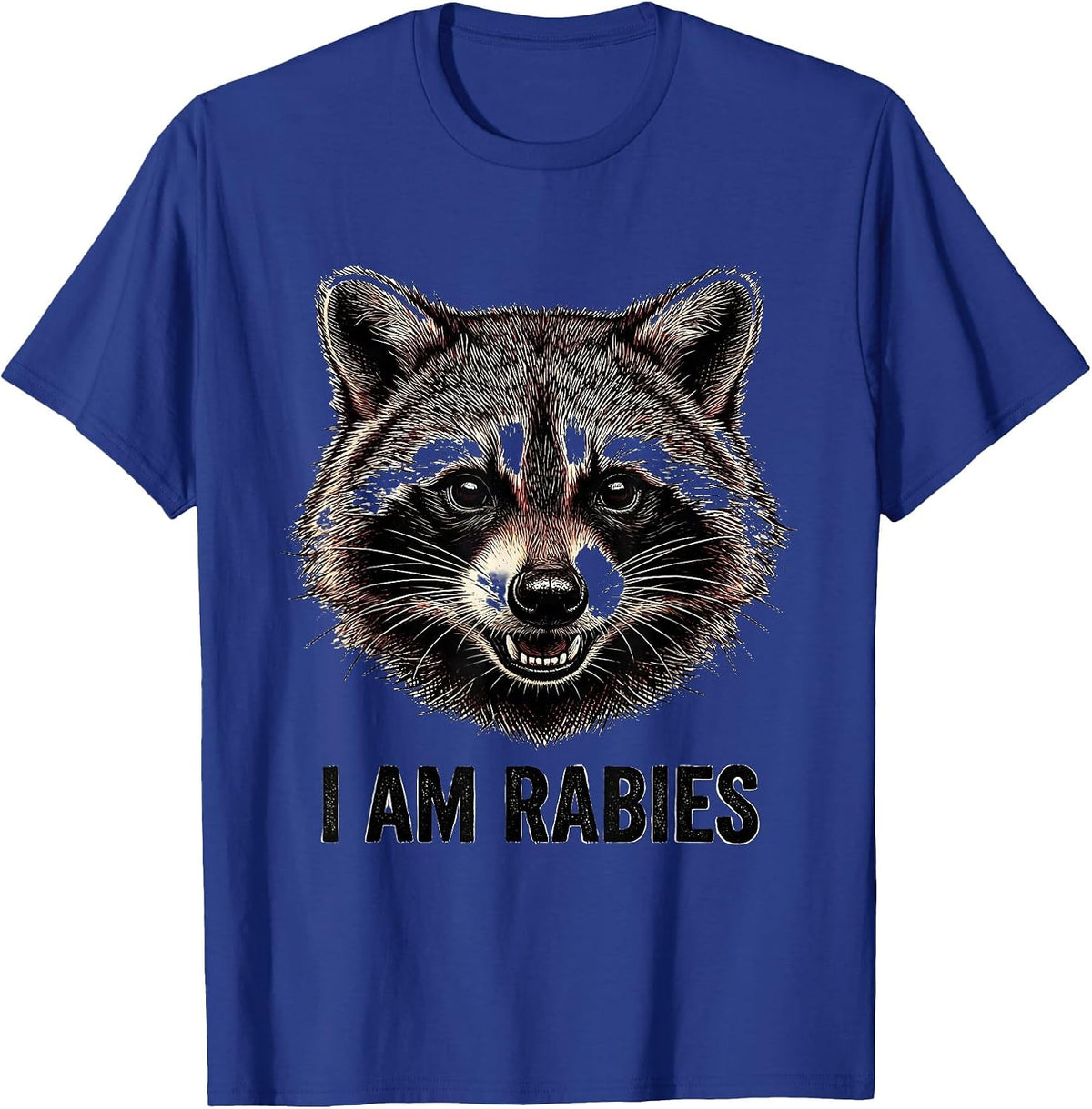 I Am Rabies Funny Ferret Vintage Animal Humor T-Shirt - Royal Blue