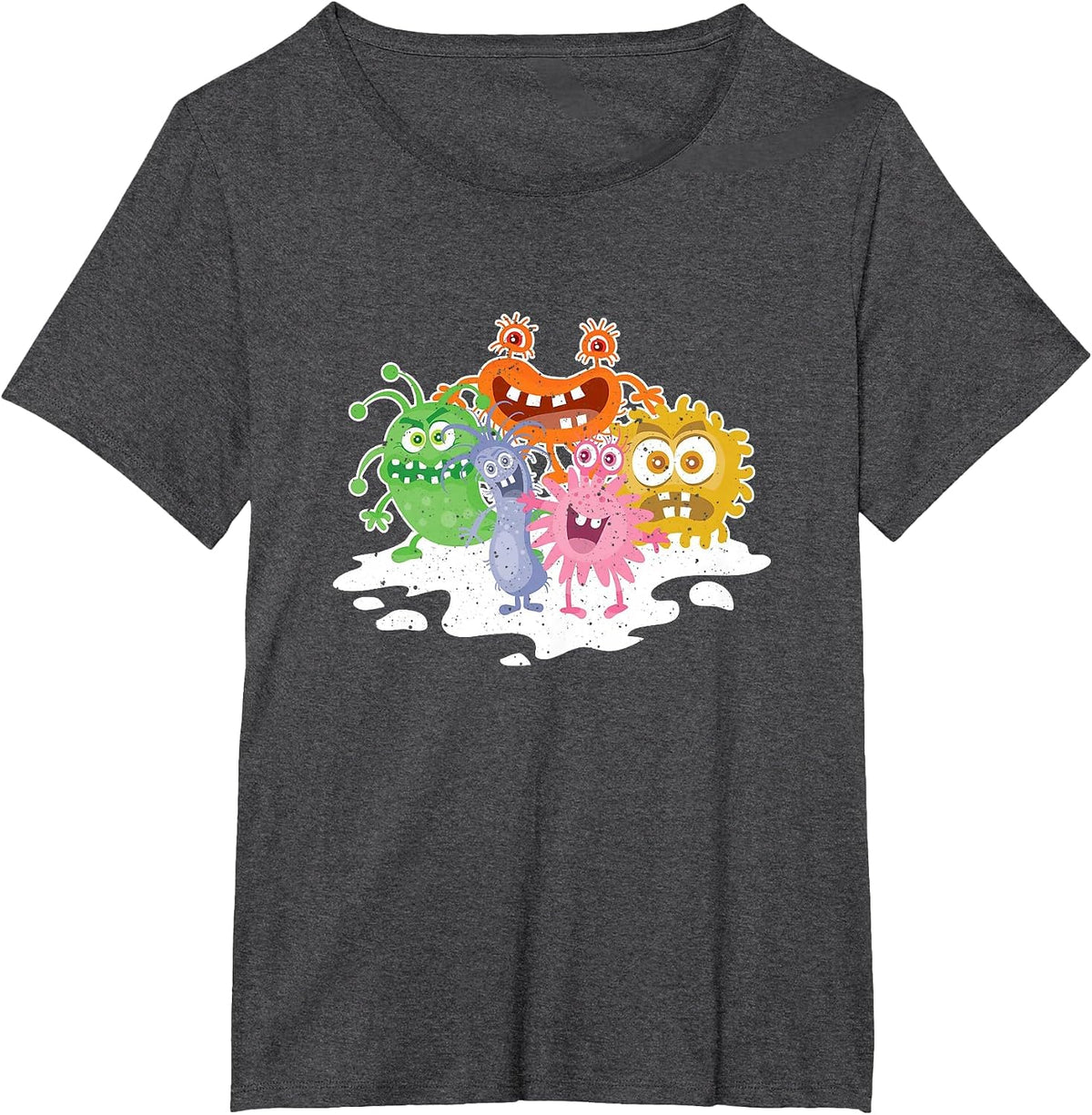 Germ Bacteria Funny Microorganisms Microbiologist Virus T-Shirt - Dark Heather Grey