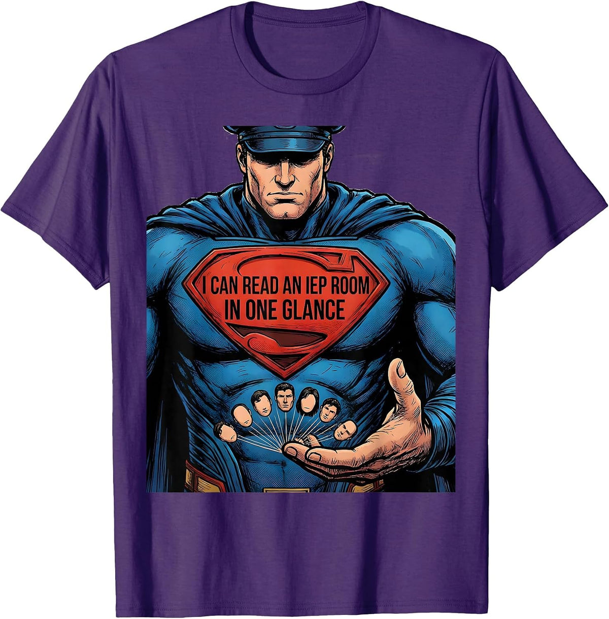 Men's I Can Read An IEP Room In One Glance Comic Book Teacher T-Shirt - Purple