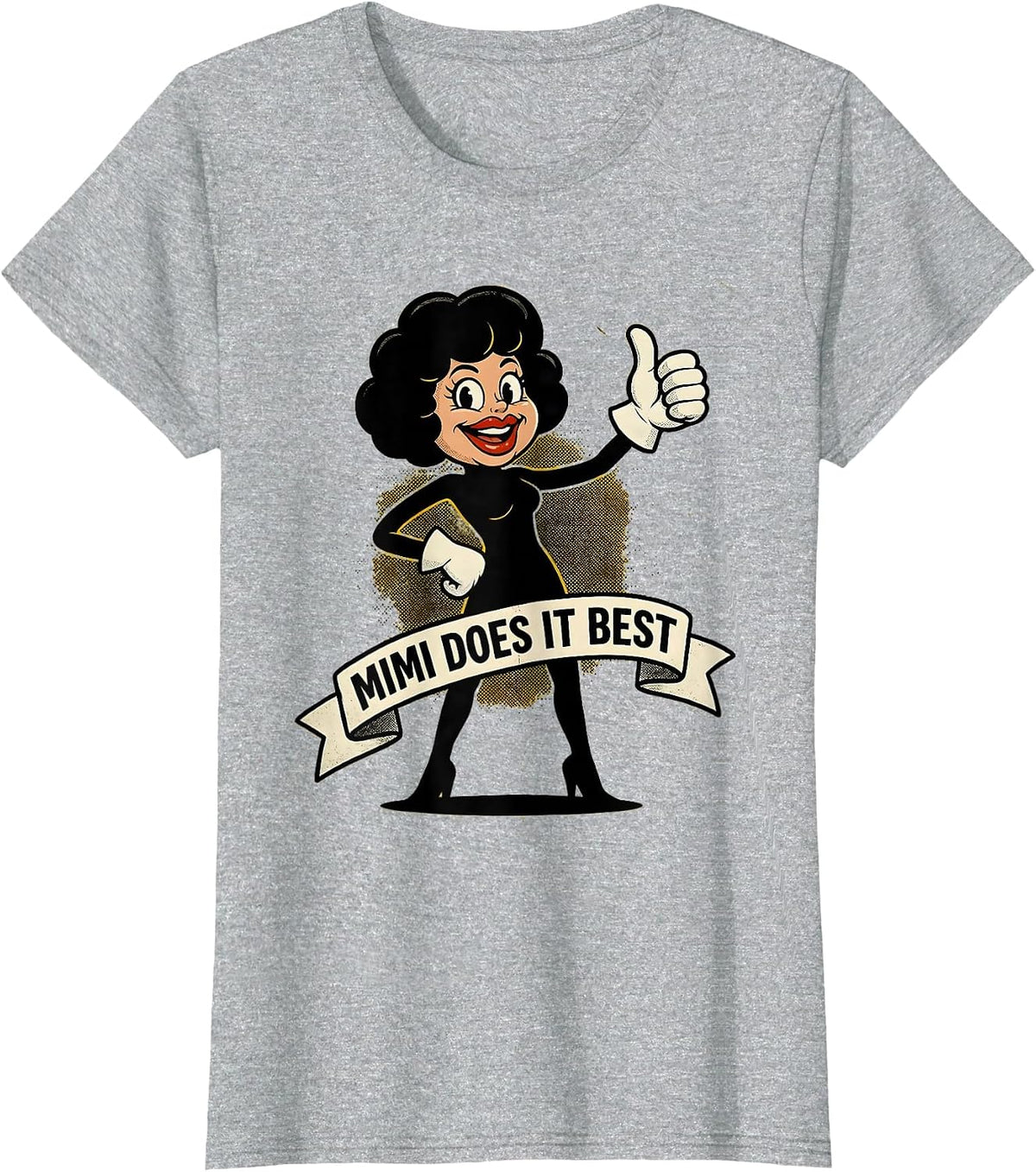 Women's Mimi Does It Best Proud Grandmother Design T-Shirt - Heather Grey