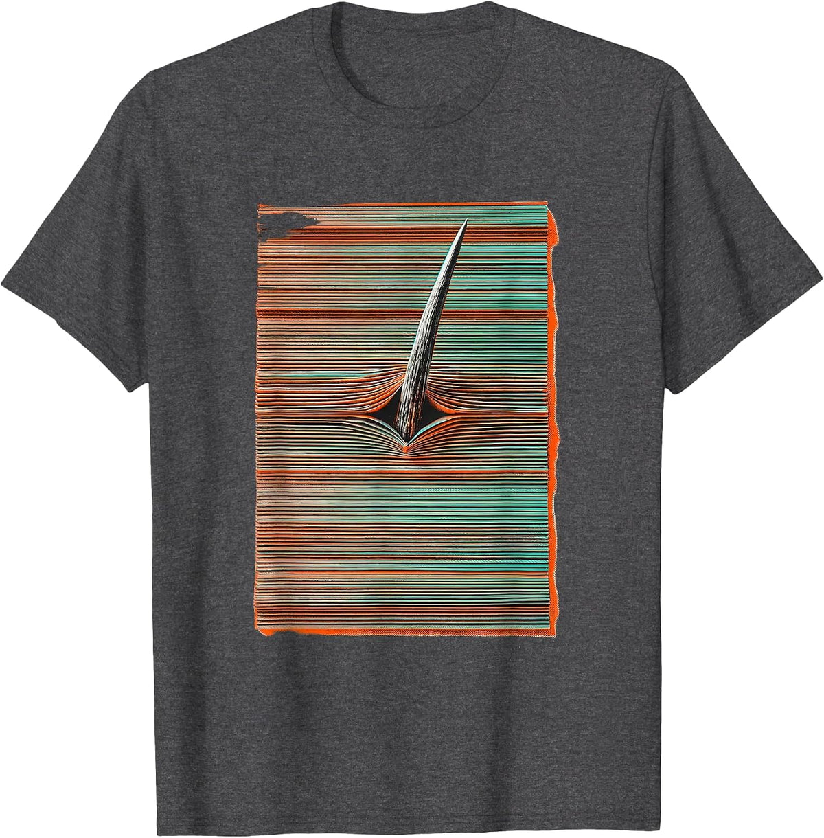 Men's Antler Fold Line Camo Dad Humor Hunting Gift T-Shirt - Dark Heather Grey