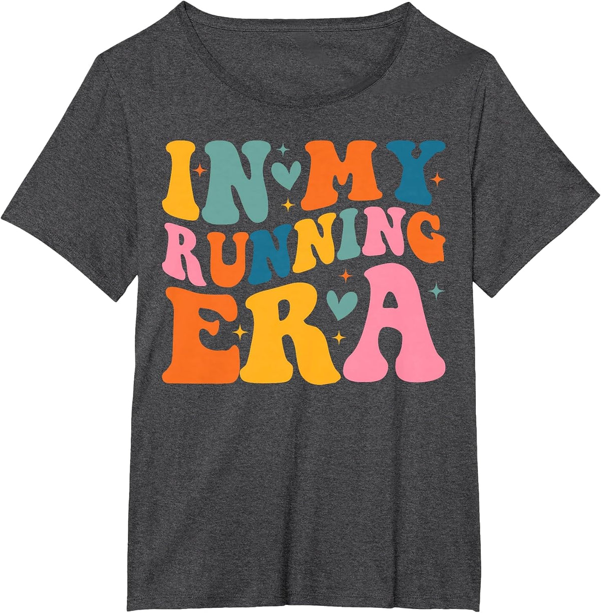 Groovy in My Running Era Runner T-Shirt - Dark Heather Grey
