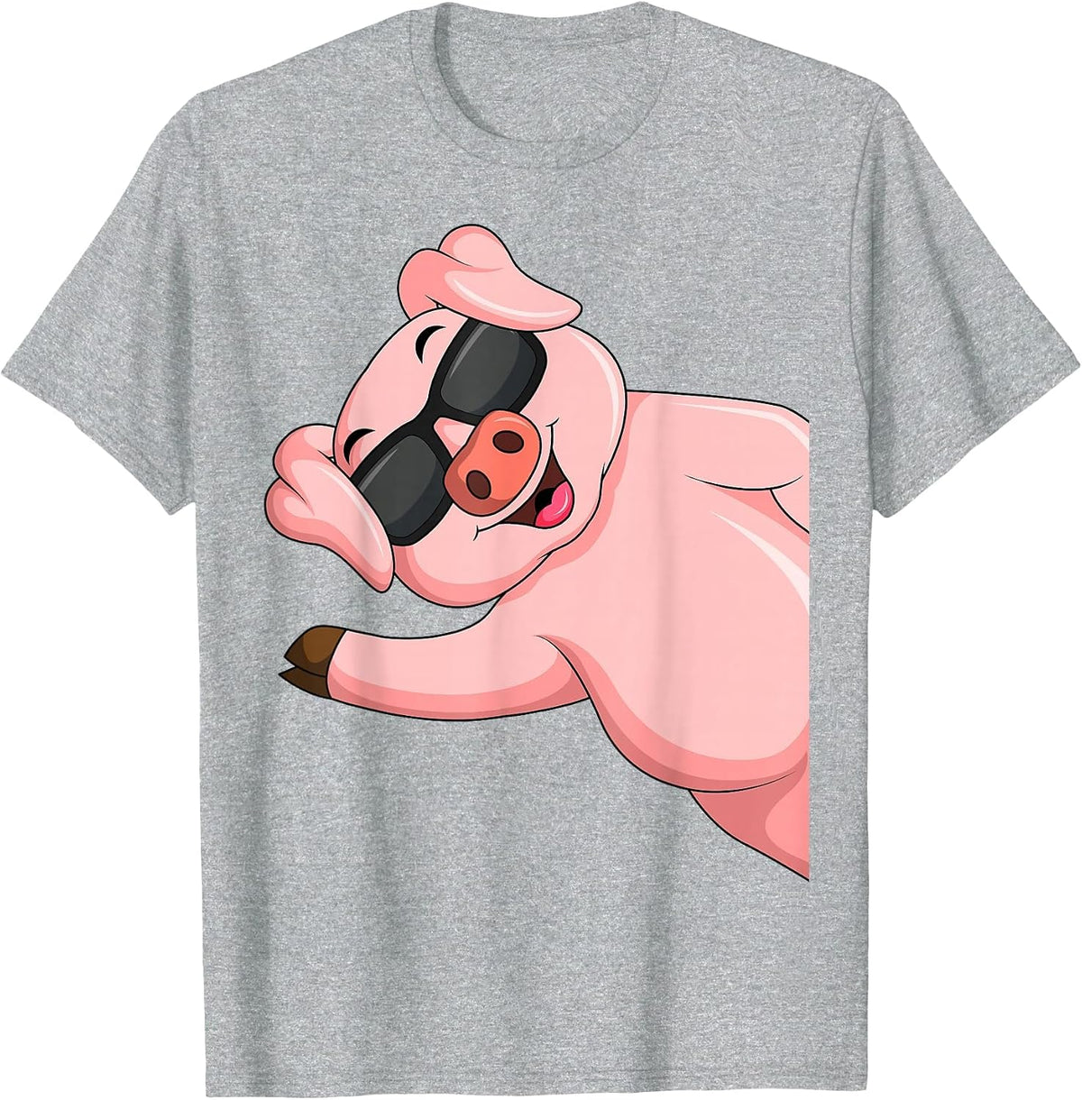 Pigs Children Boys Girls Pig T-Shirt - Heather Grey