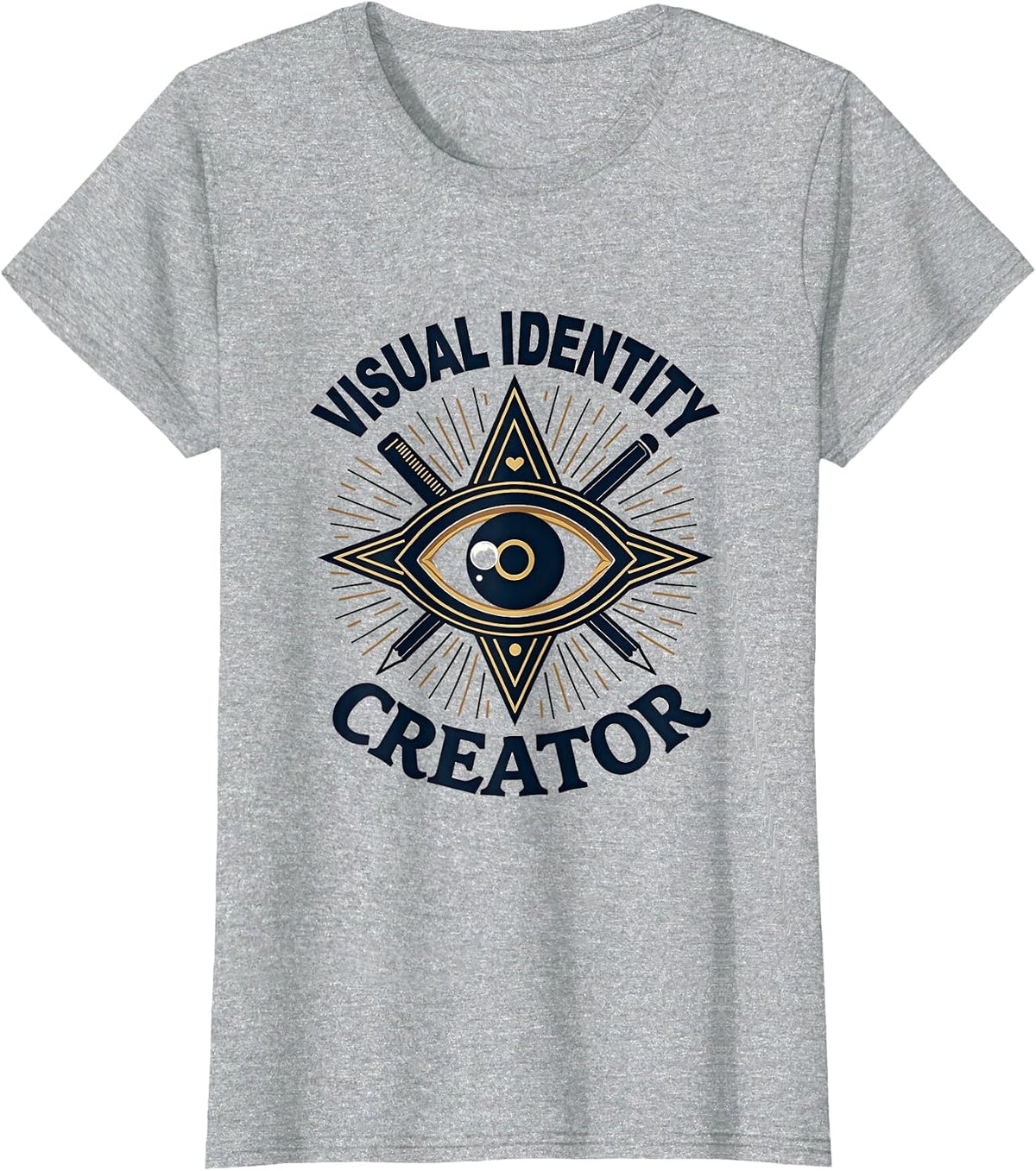 Visual Identity Creator Graphic Design Art T-Shirt - Heather Grey