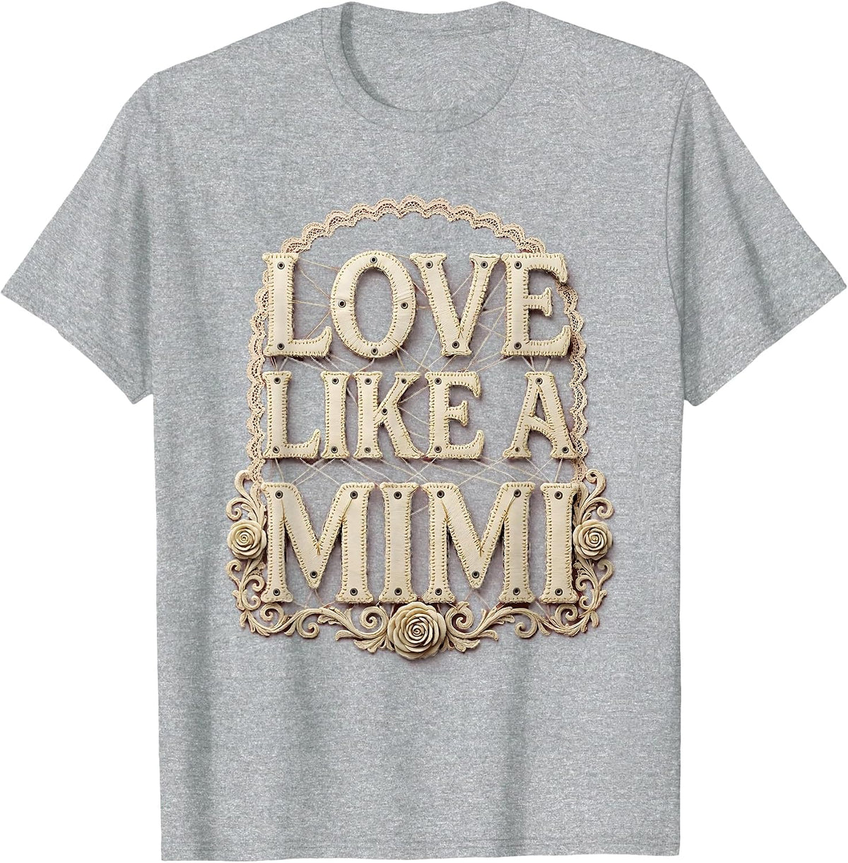 Men's Love Like a Mimi Grandma Pride Design T-Shirt - Heather Grey