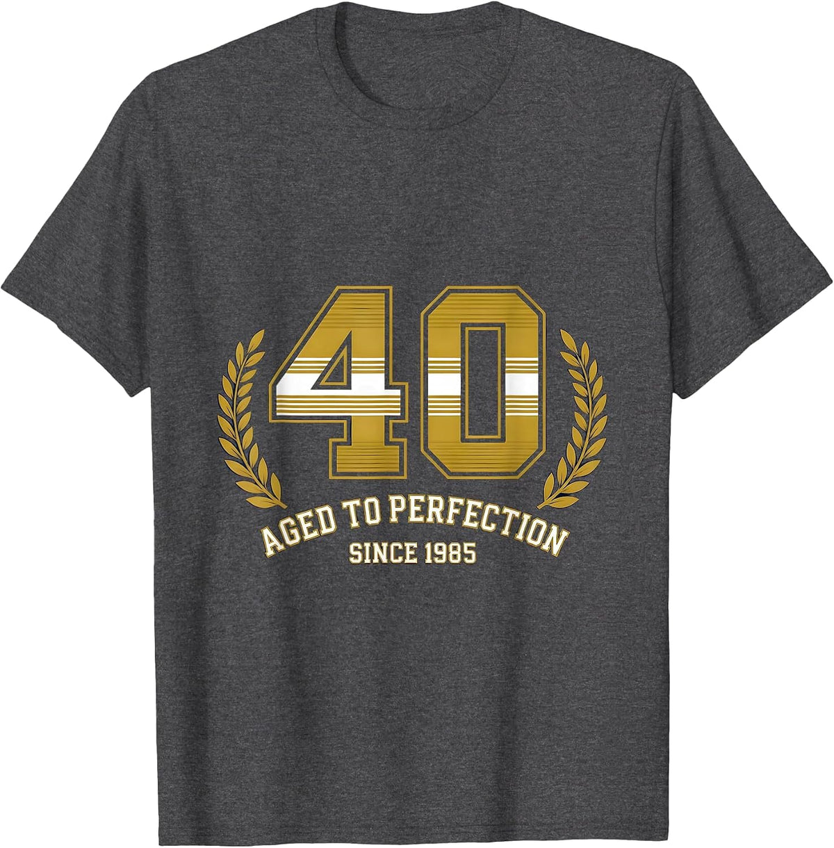Men's Aged to Perfection Since 1985 40th Birthday T-Shirt - Dark Heather Grey