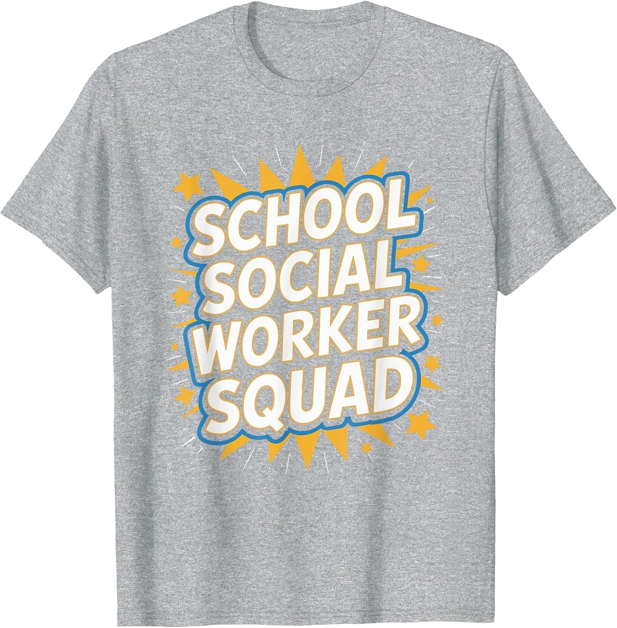 School Social Worker Squad, Social Work and Caseworker Team T-Shirt - Heather Grey