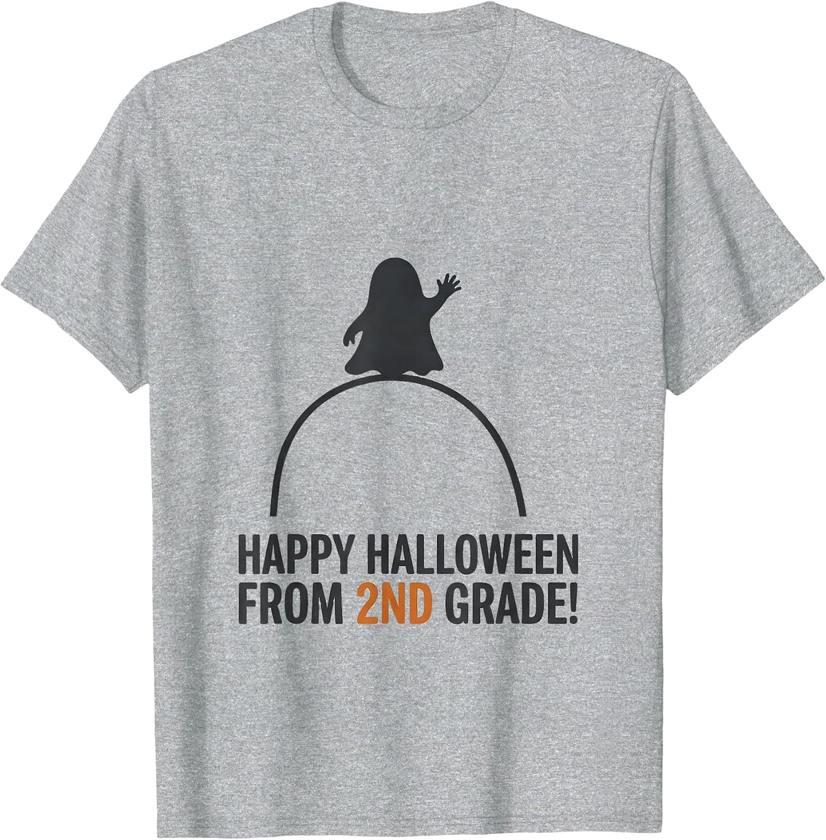 Men's Happy Halloween From 2nd Grade Spooky Second Grade Halloween T-Shirt - Heather Grey