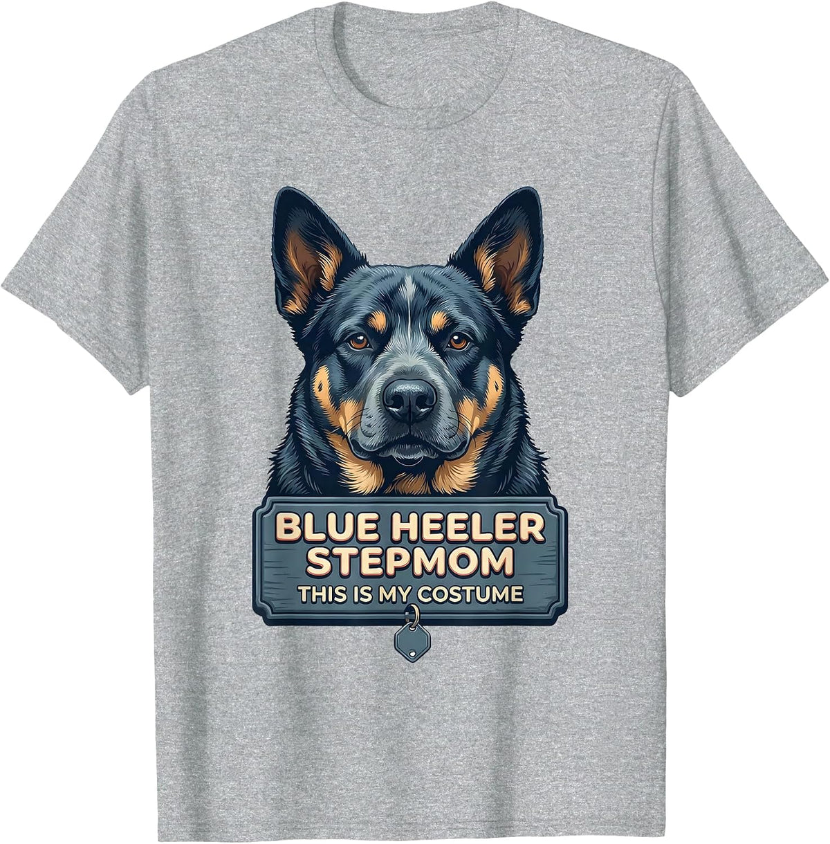 Men's Blue Heeler Stepmom This Is My Costume Halloween T-Shirt - Heather Grey