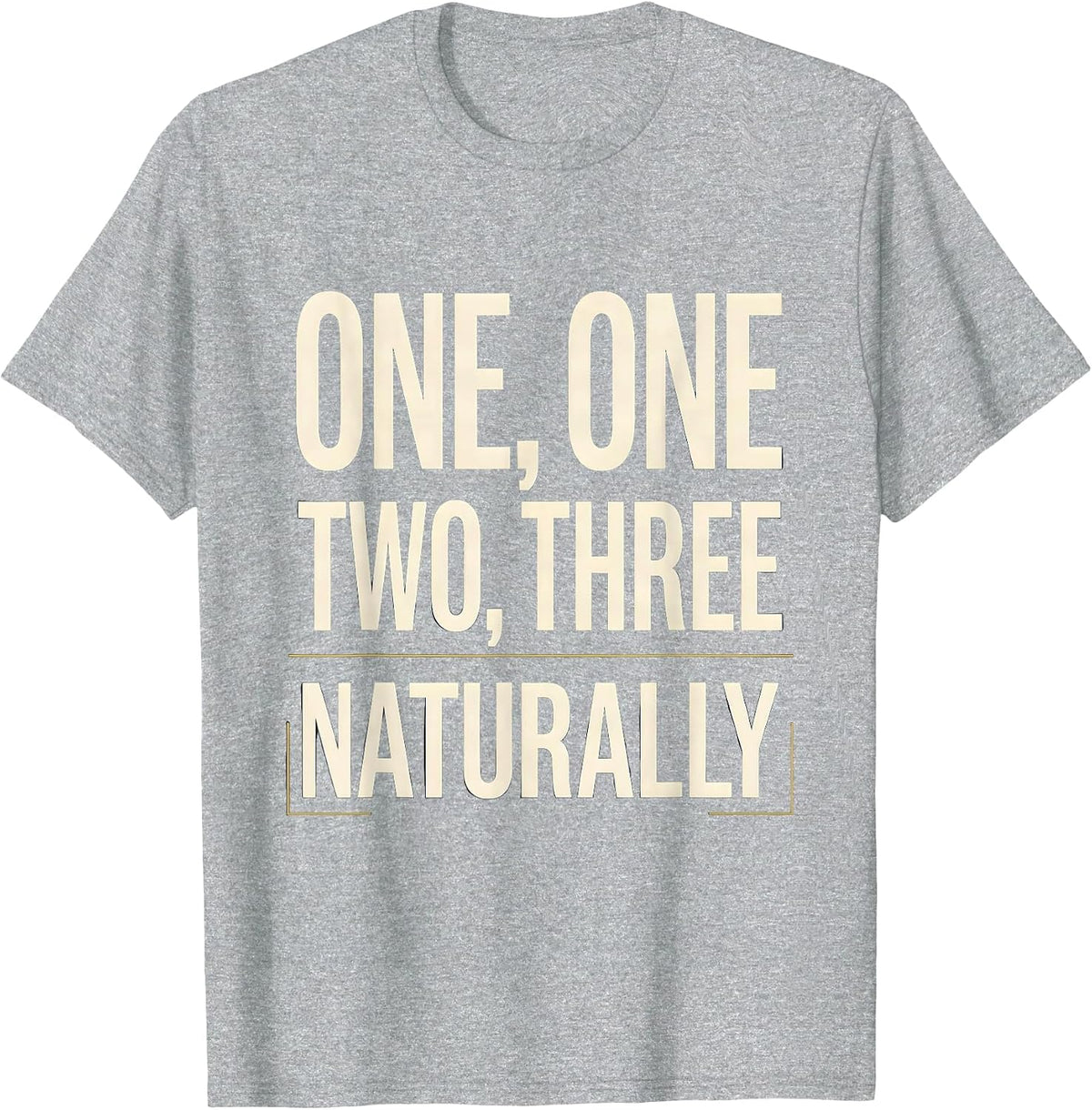 Men's One, One, Two, Three, Naturally Fibonacci Golden Ratio T-Shirt - Heather Grey