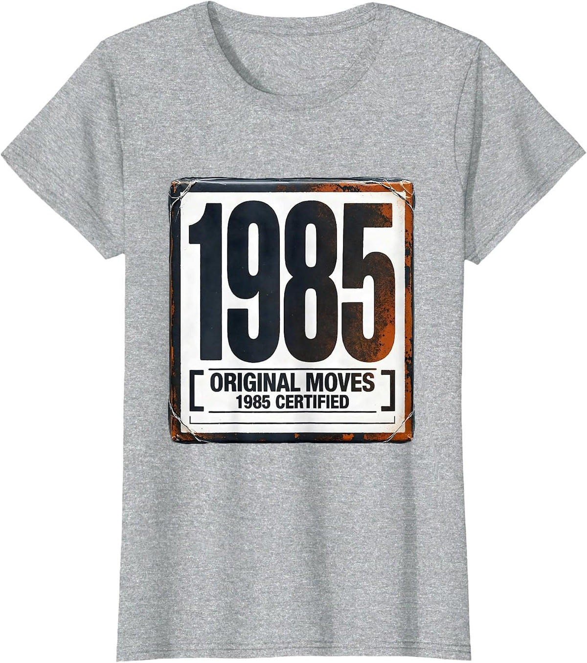 Women's Original Moves, 1985 Certified Funny Retro Vintage T-Shirt - Heather Grey