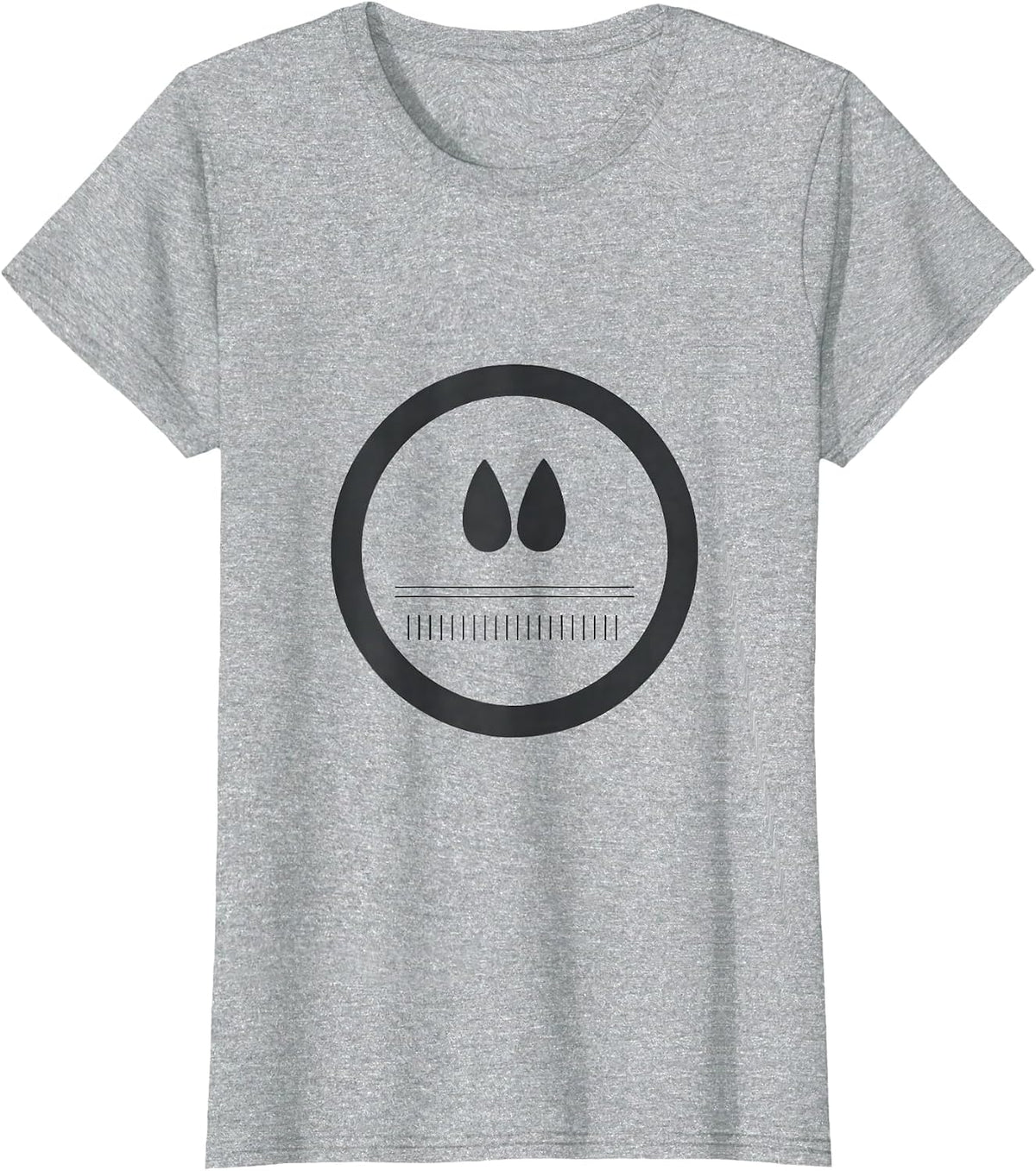 Deer Track Badge Minimalist Hunting Humor Gift T-Shirt - Heather Grey