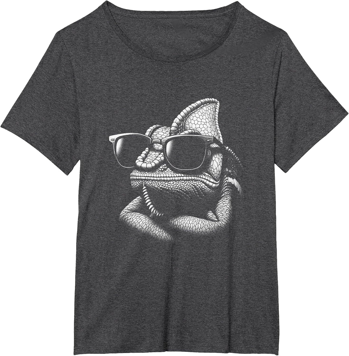Cool Chameleon Reptile Sunglasses Design for Men and Kids T-Shirt - Dark Heather Grey