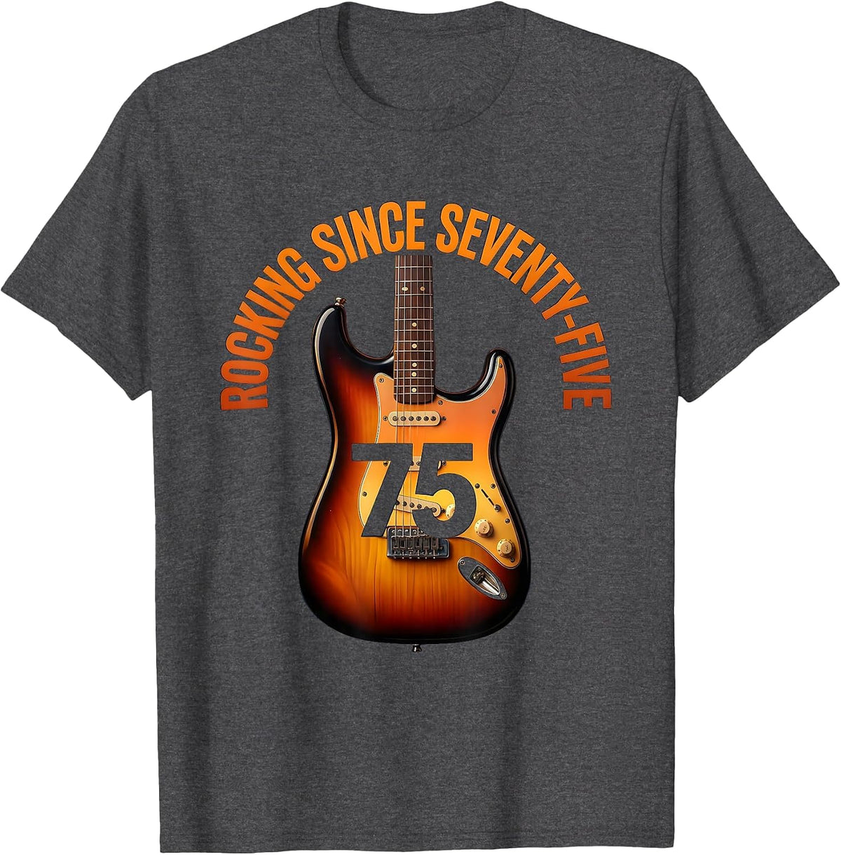 Rocking Since Seventy-Five Vintage 1975 Design T-Shirt - Dark Heather Grey