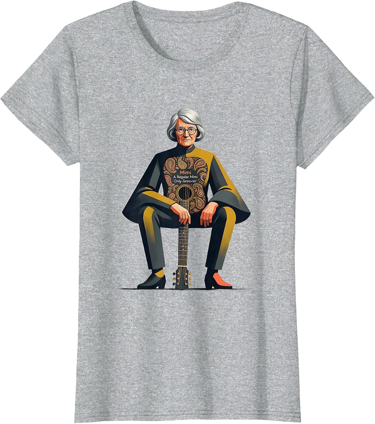 Women's Mimi — A Regular Mimi, Only Groovier Midcentury Modern T-Shirt - Heather Grey